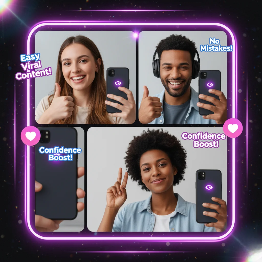 Close-up of PromptNinja teleprompter interface on a smartphone